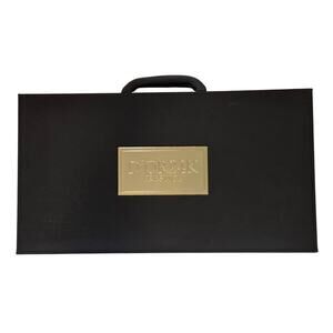 D"OR 24K Prestige Black Gold Travel Briefcase Makeup Case Couture Luxury (Empty)